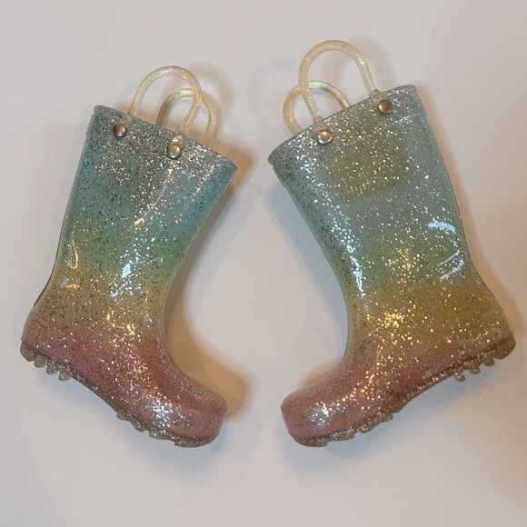 Cat & Jack Toddler Ombre Rainbow Sparkly Rainboots Size 5c - Picture 2 of 6
